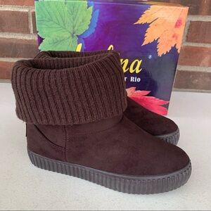 Selina by Summer Rio brown cuff platform ankle boots Women’s US 7.5 M NEW.